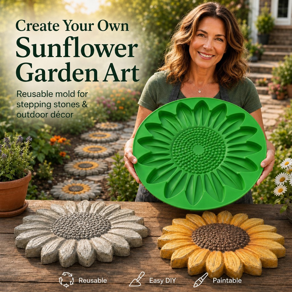 Gardening Tools Wholesale - Sunflower Terrace Stone Mold Set, Concrete