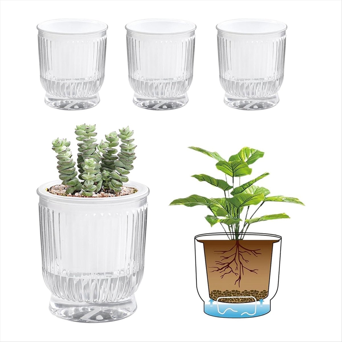 Self Watering Plant Pots, 4 In - đánh giá và giá Self-Watering Planter