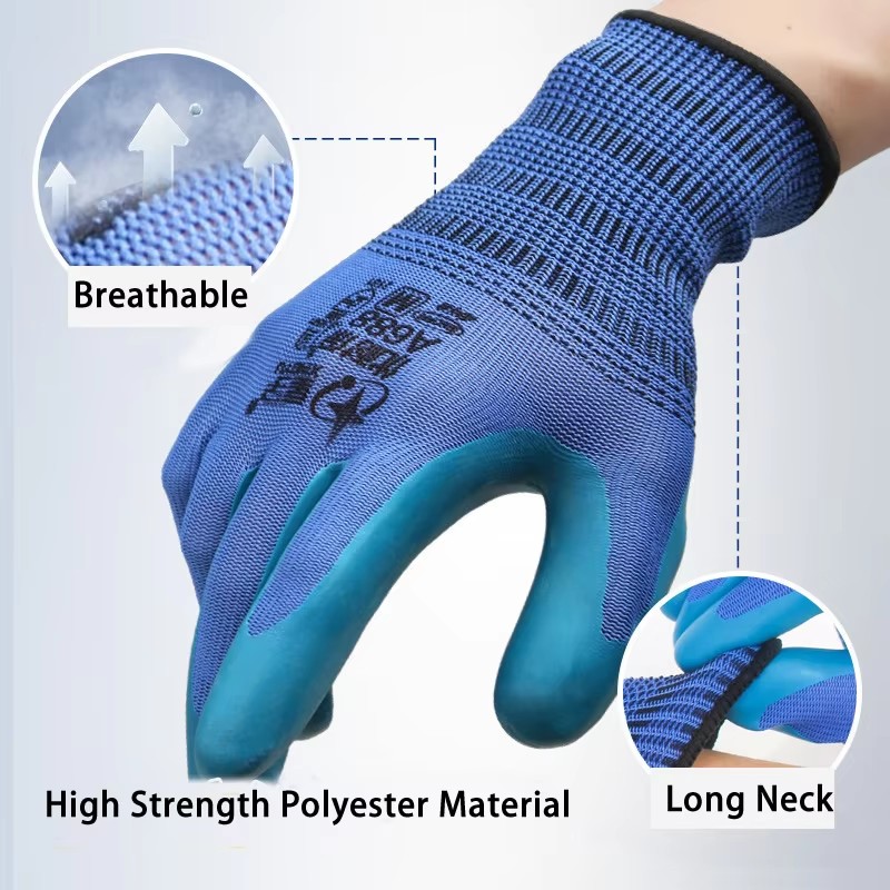 1/Pair Waterproof Rubber Coate - đánh giá và giá Garden Gloves Thorn Proof