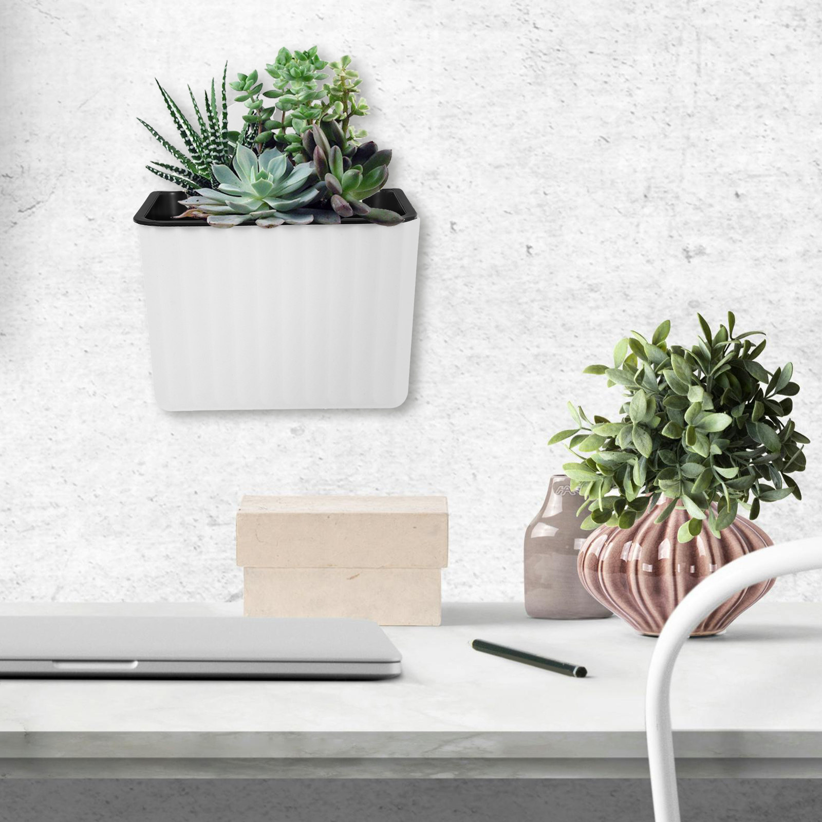 2Pcs Wall Mount Flower Pots Se - đánh giá và giá Self-Watering Planter