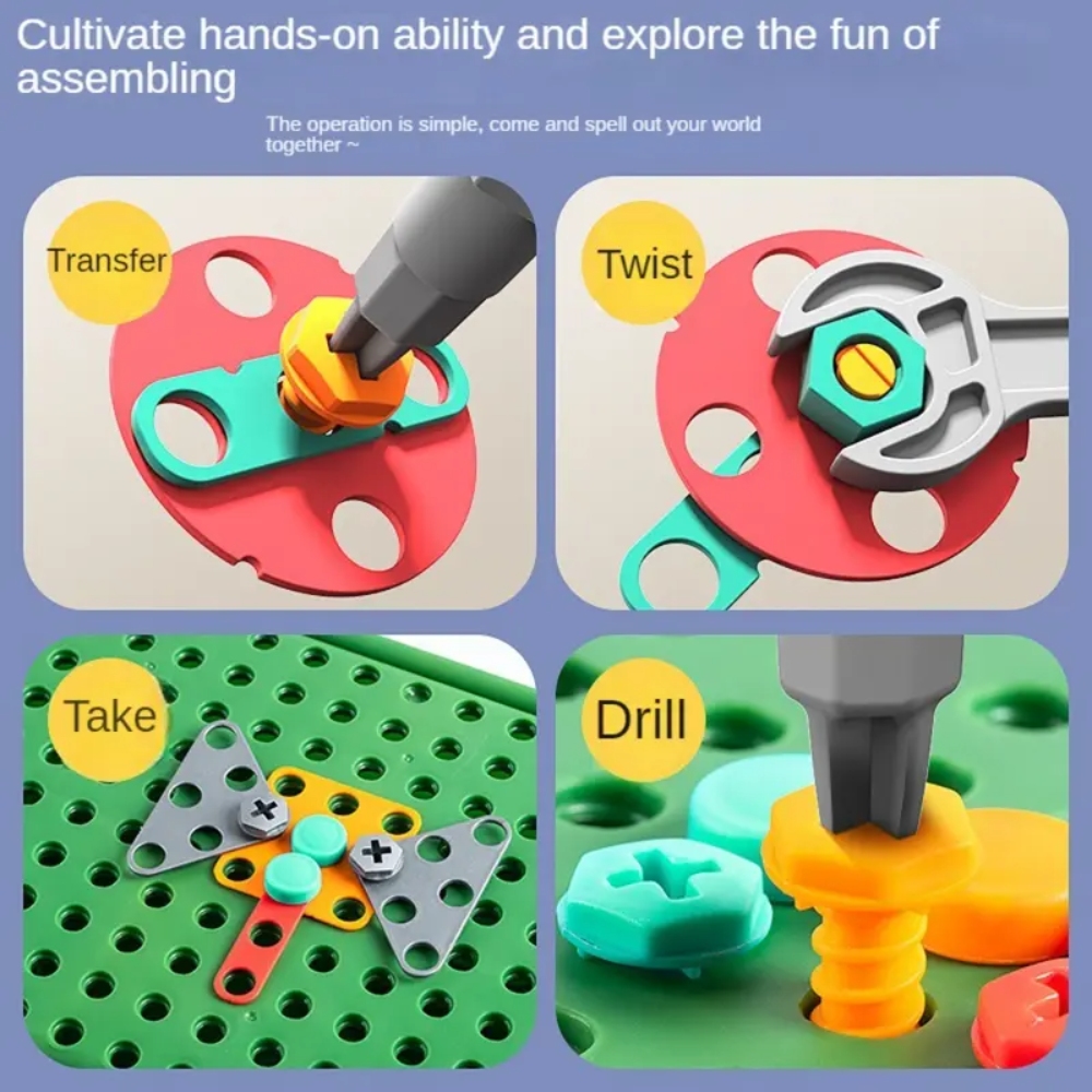 450Pcs Kids STEM Drill Set Cre - đánh giá và giá Gardening Tools Girls
