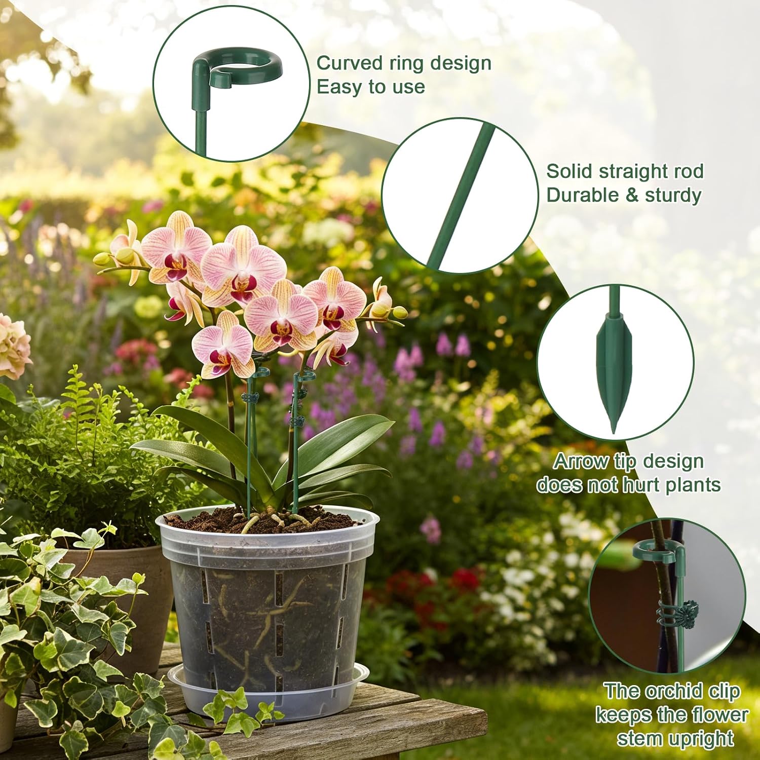 5/10pcs Plant Support Stakes P - đánh giá và giá Orchid Potting Mix